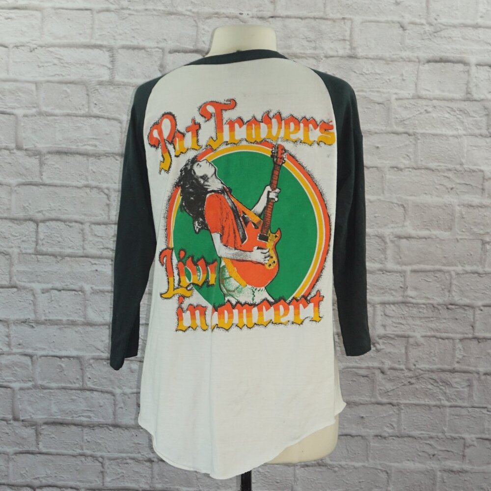 Vintage 70s Pat Travers Raglan Sleeve Concert Shirt - Picture 2 of 9
